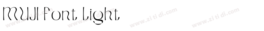 MUJI Font Light字体转换